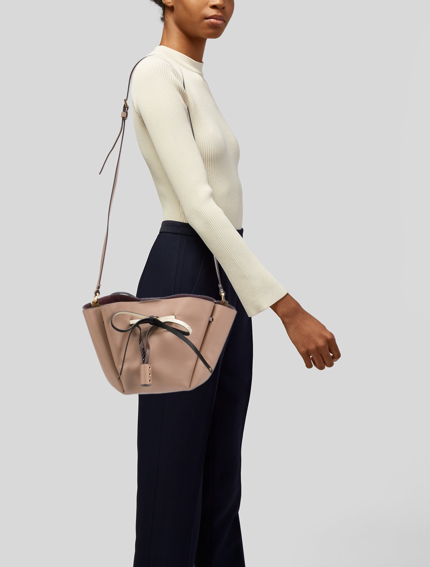 Valentino Leather Bucket Bag