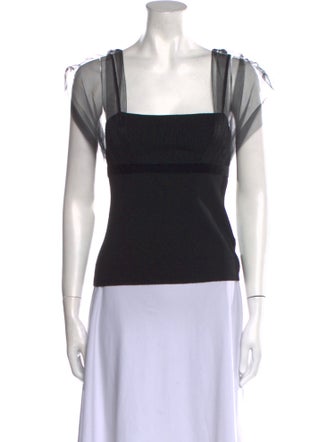 Valentino Merino Wool Square Neckline Top