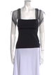 Valentino Merino Wool Square Neckline Top