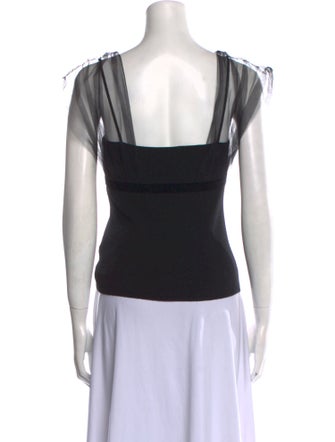 Valentino Merino Wool Square Neckline Top