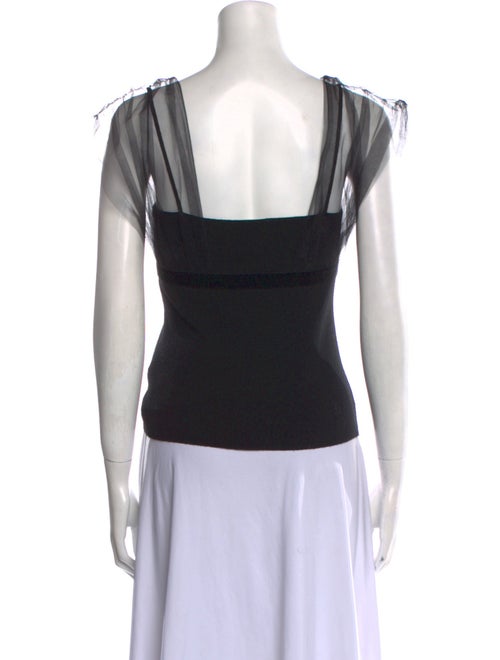 Valentino Merino Wool Square Neckline Top