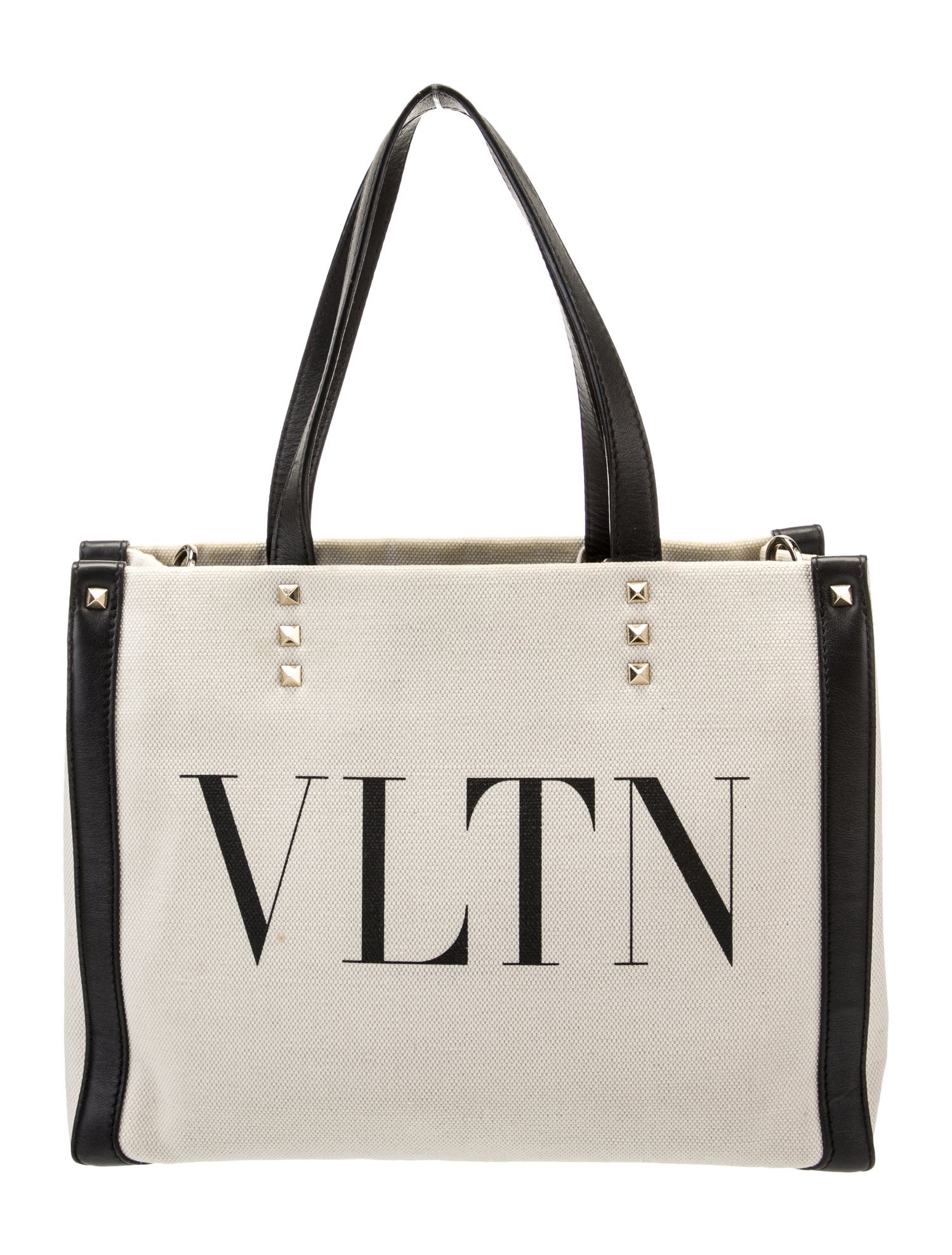 Valentino Rockstud Canvas Tote