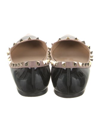 Valentino Rockstud Accents Patent Leather Flats
