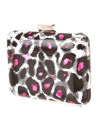Valentino Leopard Print Resin Clutch