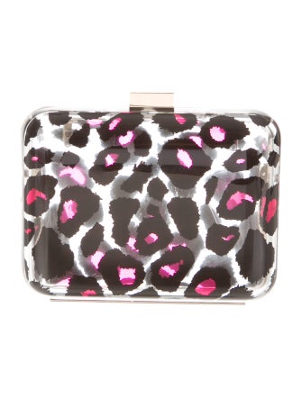 Valentino Leopard Print Resin Clutch