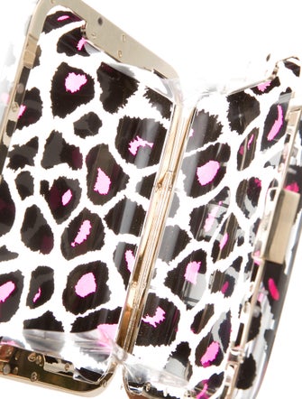 Valentino Leopard Print Resin Clutch
