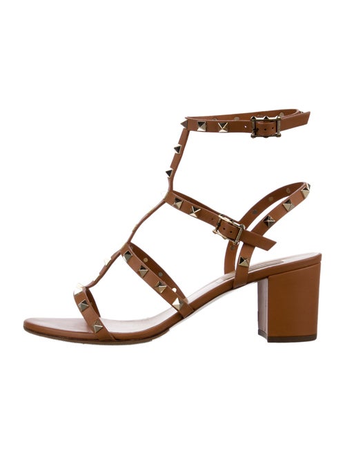 Valentino Leather Studded Accents Gladiator Sandals
