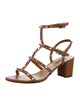 Valentino Leather Studded Accents Gladiator Sandals