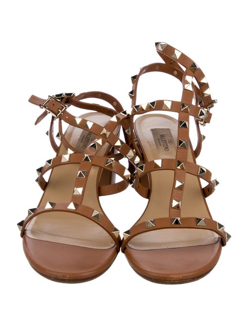 Valentino Leather Studded Accents Gladiator Sandals