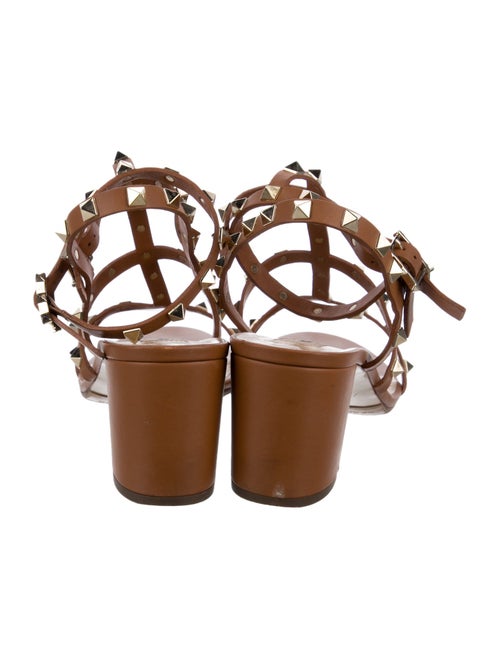 Valentino Leather Studded Accents Gladiator Sandals
