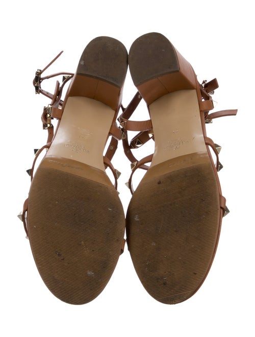 Valentino Leather Studded Accents Gladiator Sandals