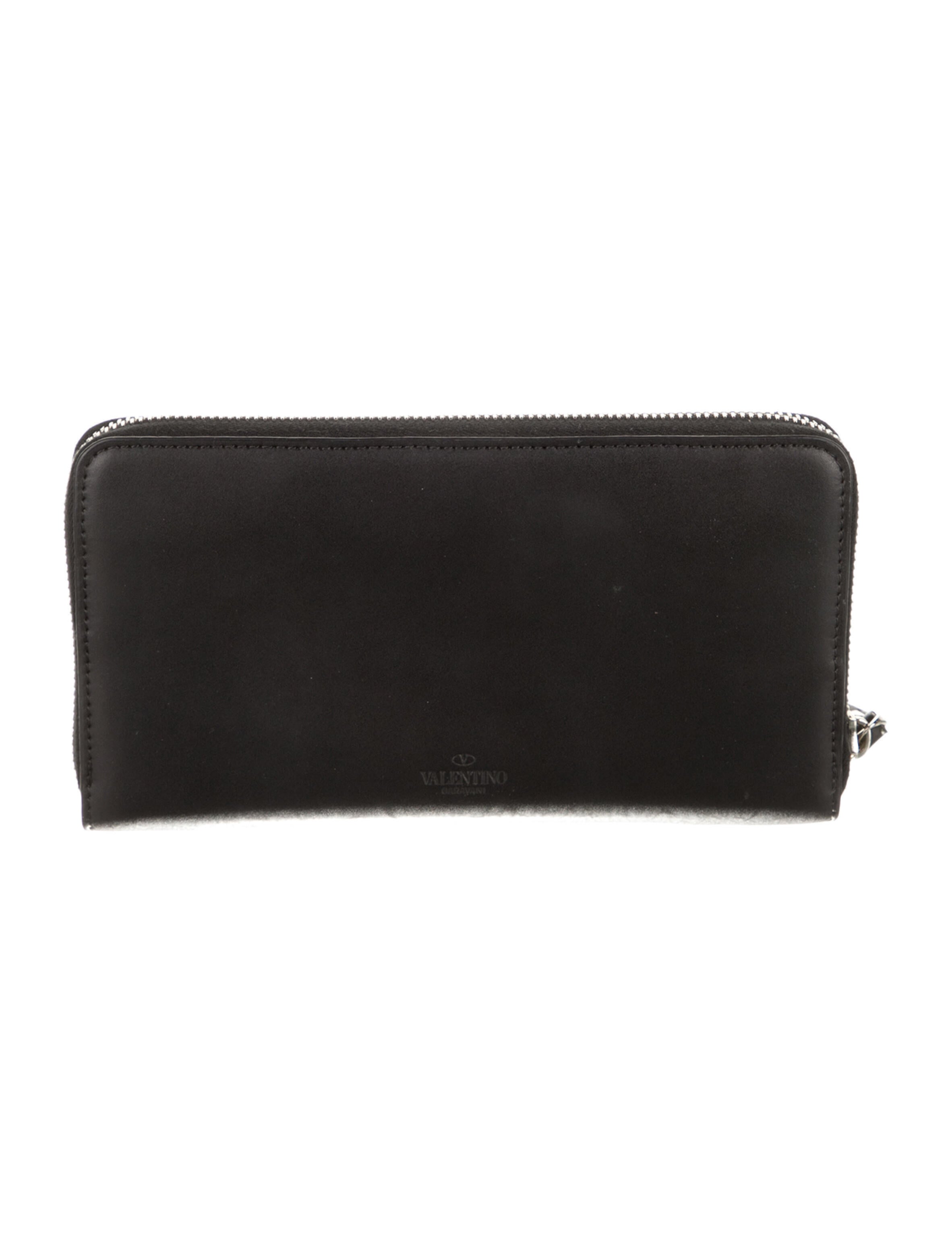 Valentino Leather Printed Wristlet