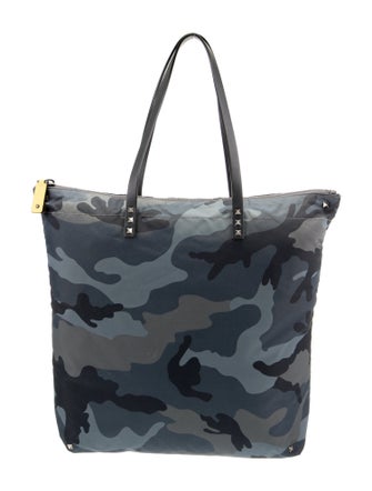 Valentino Camo Rockstud Tote