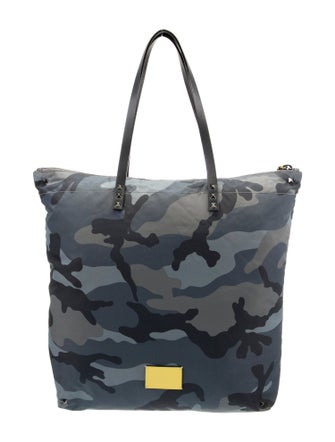 Valentino Camo Rockstud Tote