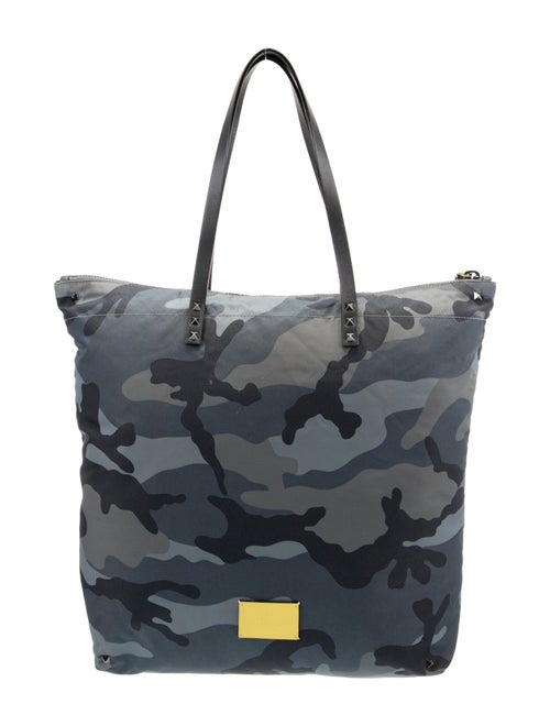 Valentino Camo Rockstud Tote