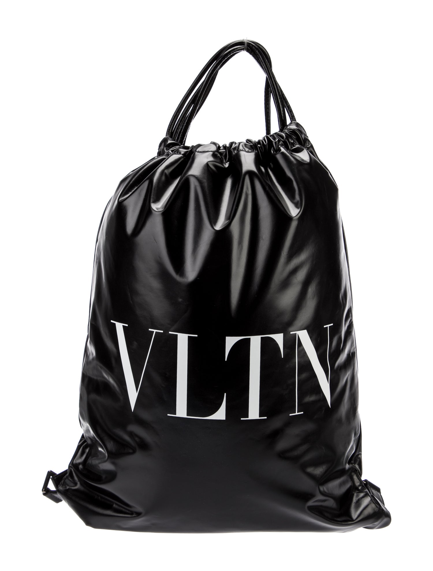 Valentino VLTN Leather Drawstring Backpack