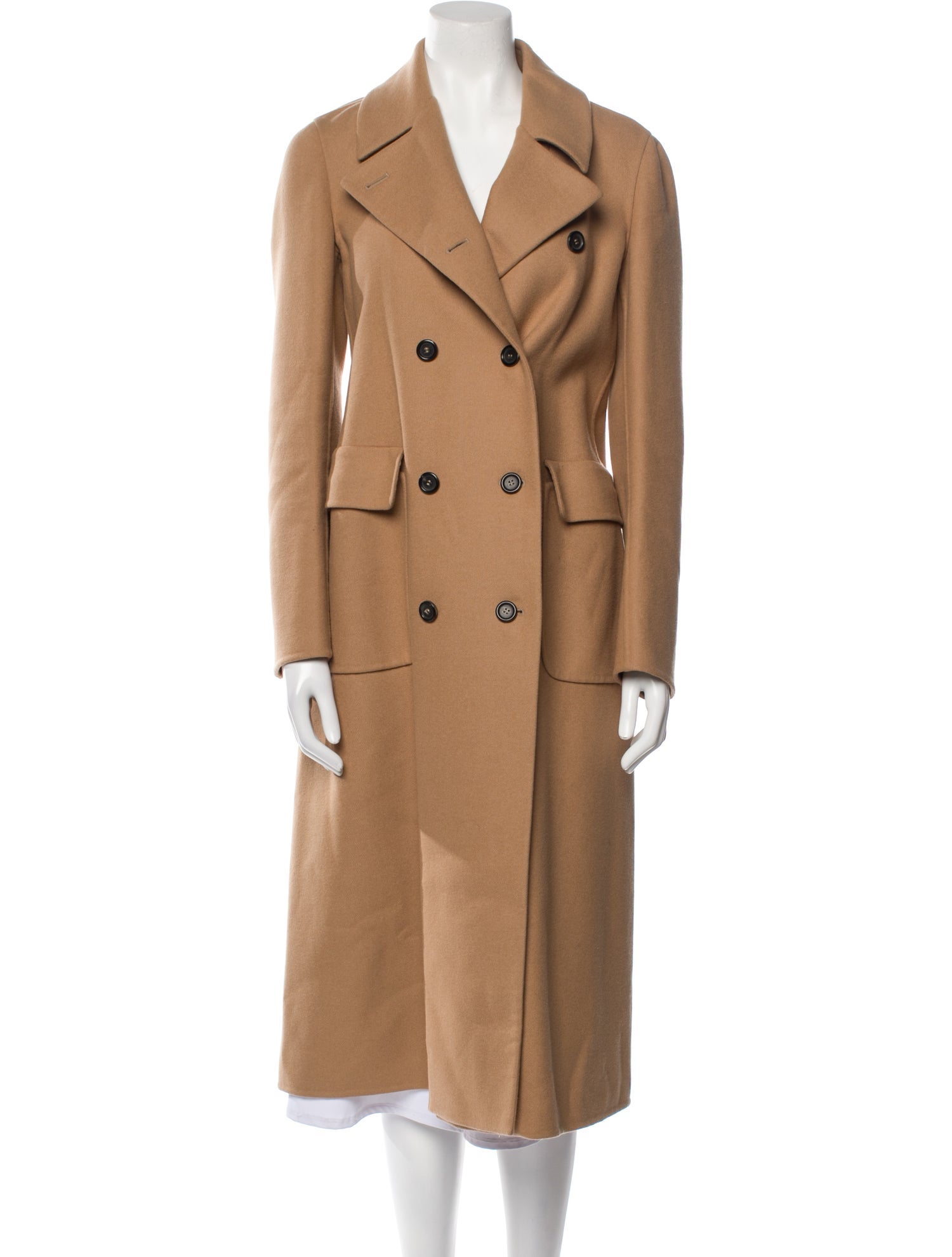 コート Valentino Coats Valentino - Ivory Double Crêpe Wool Embroidered Coat