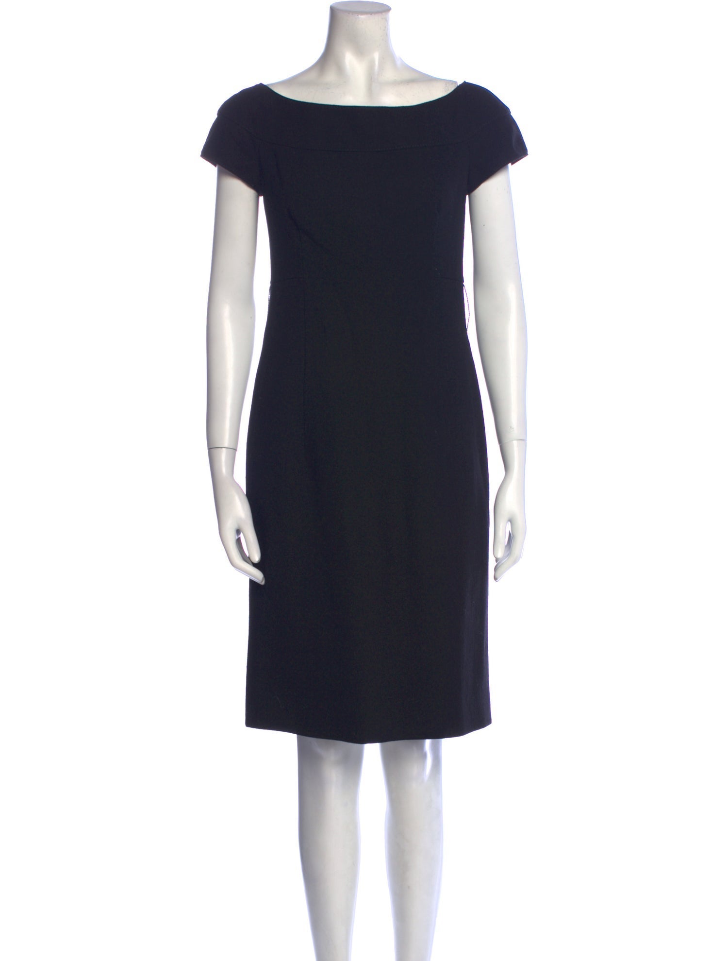 Valentino Virgin Wool KneeLength Dress Black Dresses, Clothing VAL416049 The RealReal
