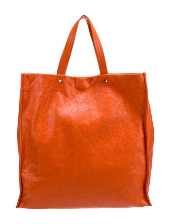 Valentino Solid Leather Tote Bag