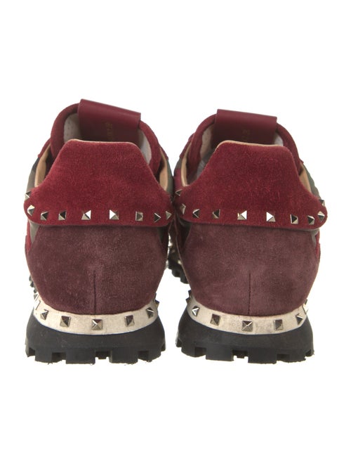 Valentino Rockstud Accents Suede Sneakers