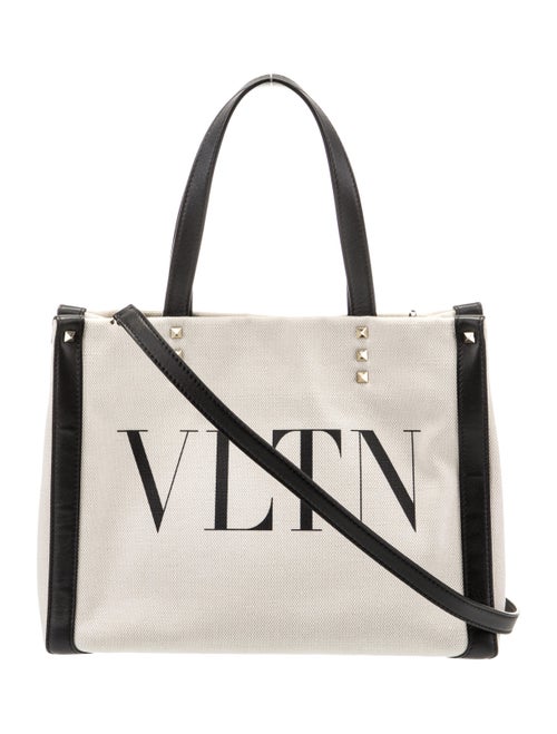 Valentino VLTN Print Canvas Tote
