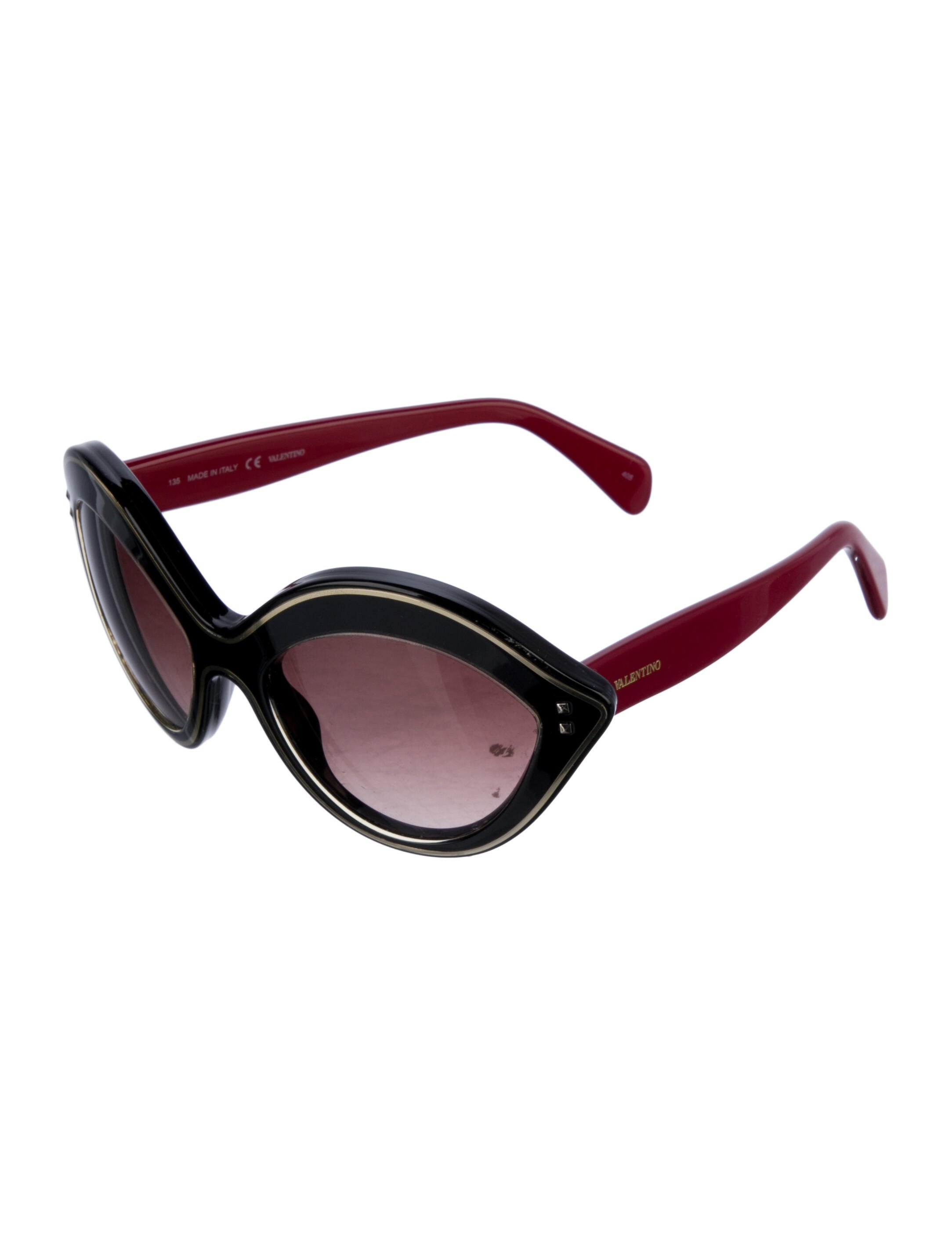 Valentino Rockstud Accents Oversize Sunglasses