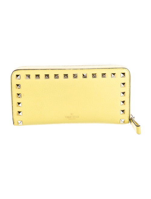 Valentino Rockstud Accents Leather Continental Wallet