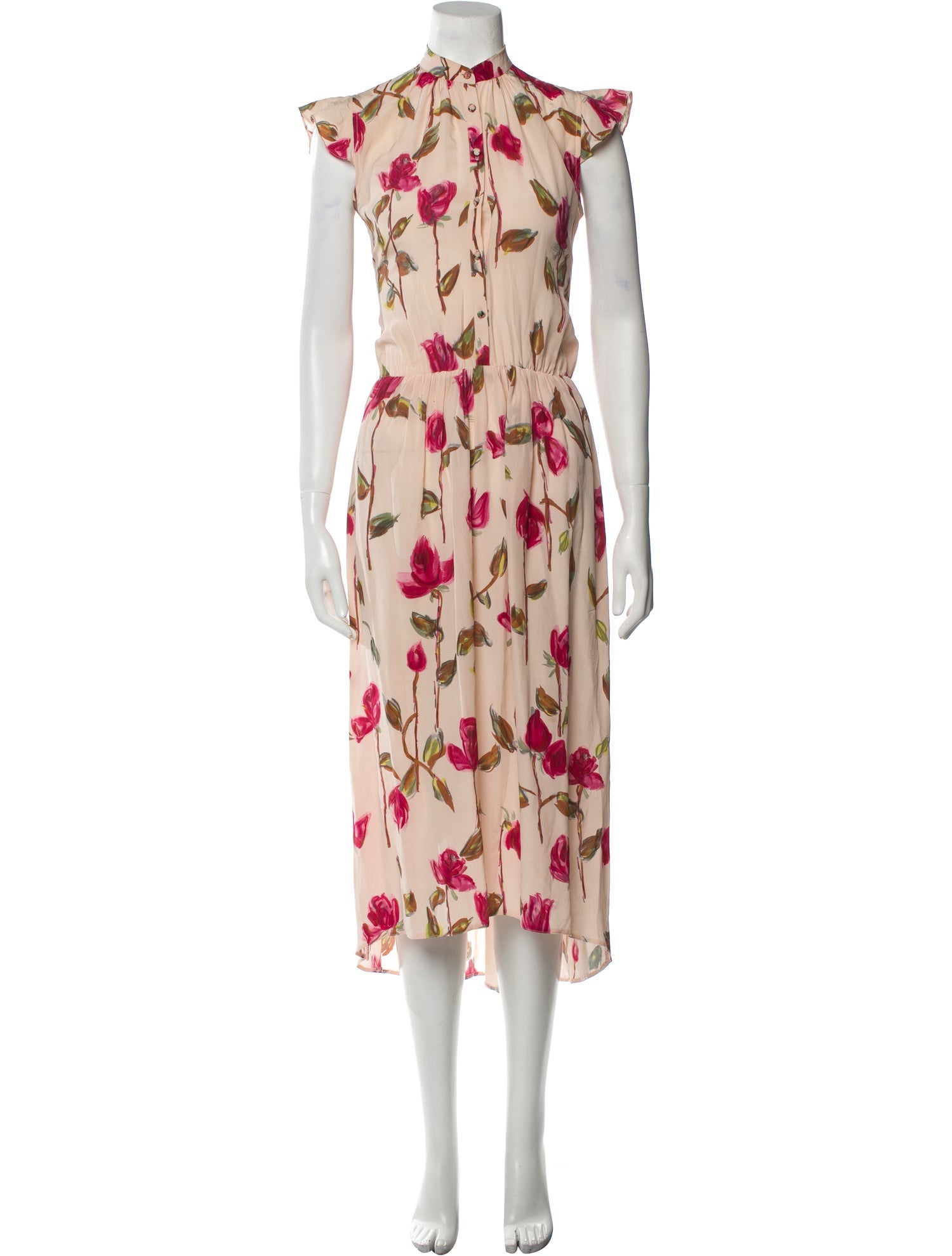 Stunning Valentino Black Silk Dress With Statement Collar