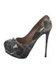 Valentino Rockstud Accents Animal Print Pumps