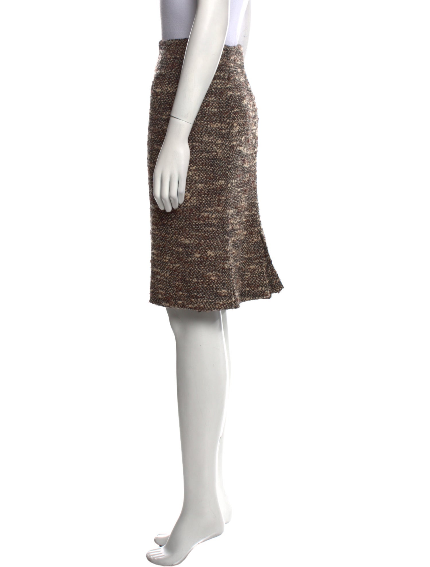 Valentino Pleated Accents Knee-Length Skirt