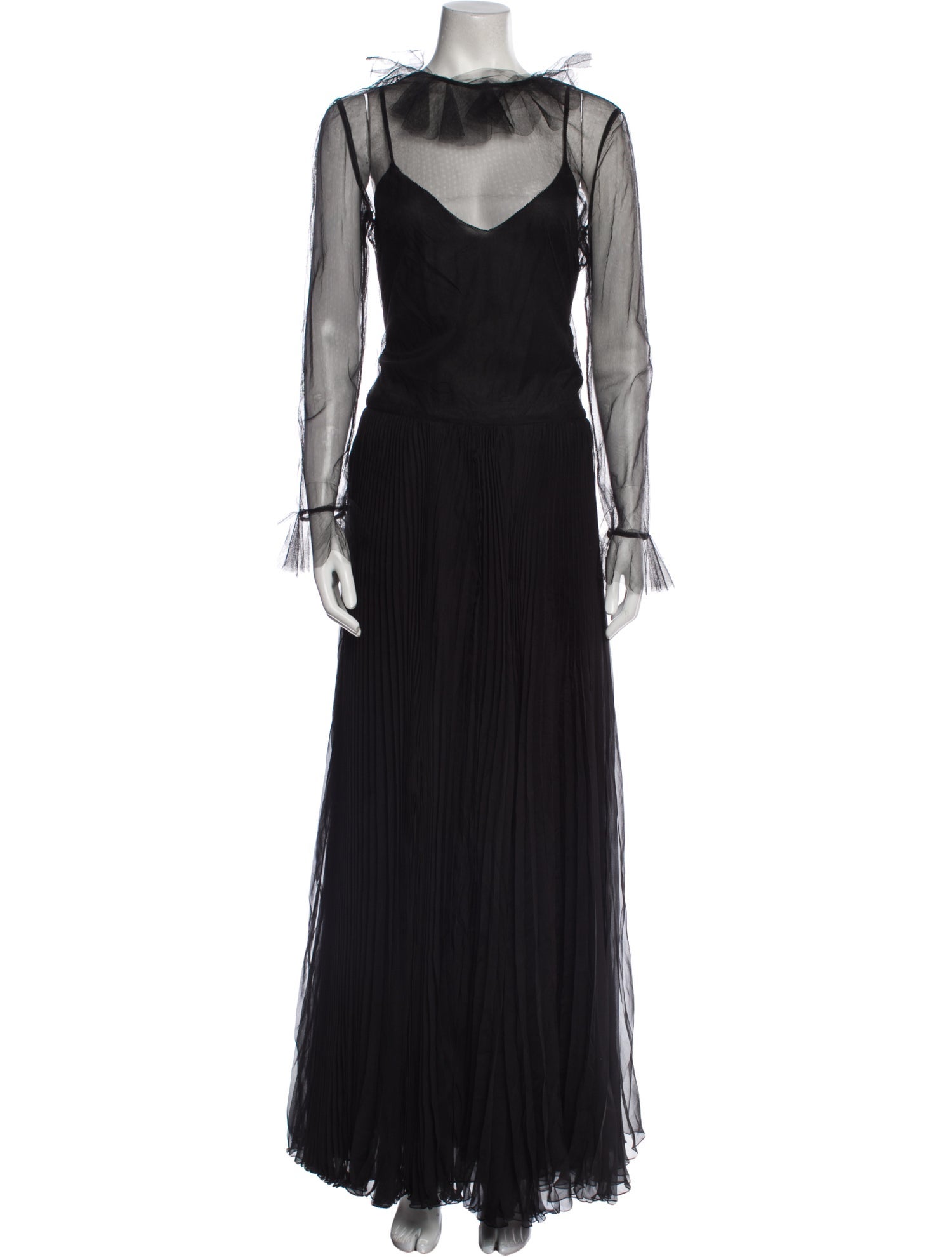 valentino dresses evening Valentino Night 1970's Black Velvet and Polka Dot Evening Dress