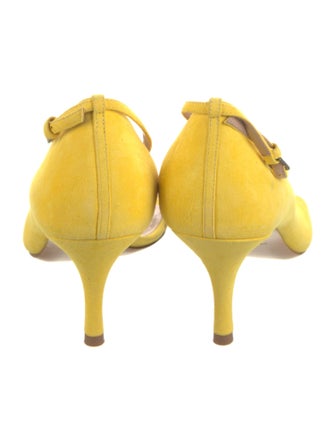 Valentino Suede Crystal Embellishments Sandals