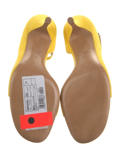 Valentino Suede Crystal Embellishments Sandals