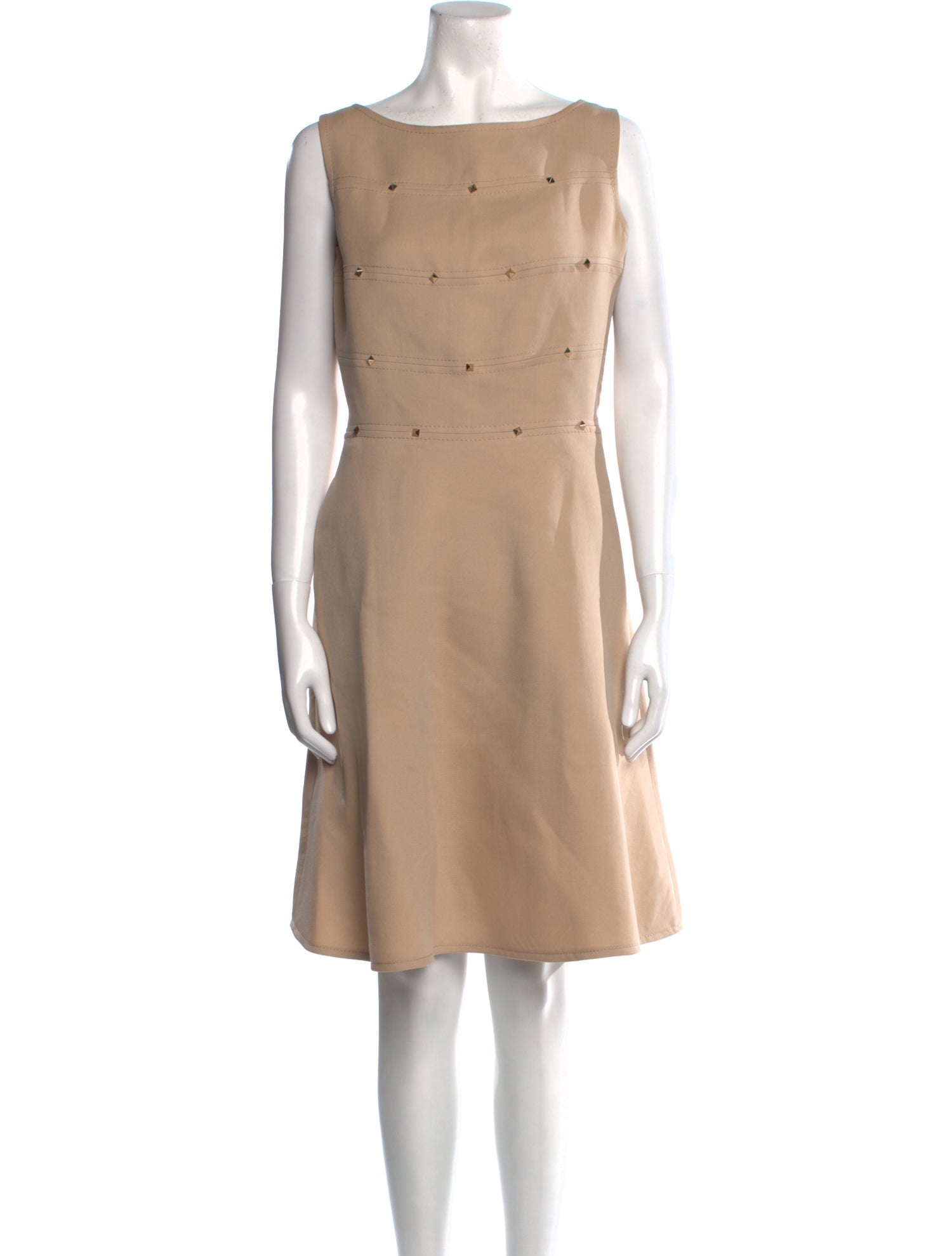 Valentino Bateau Neckline KneeLength Dress Neutrals Dresses, Clothing VAL424878 The RealReal