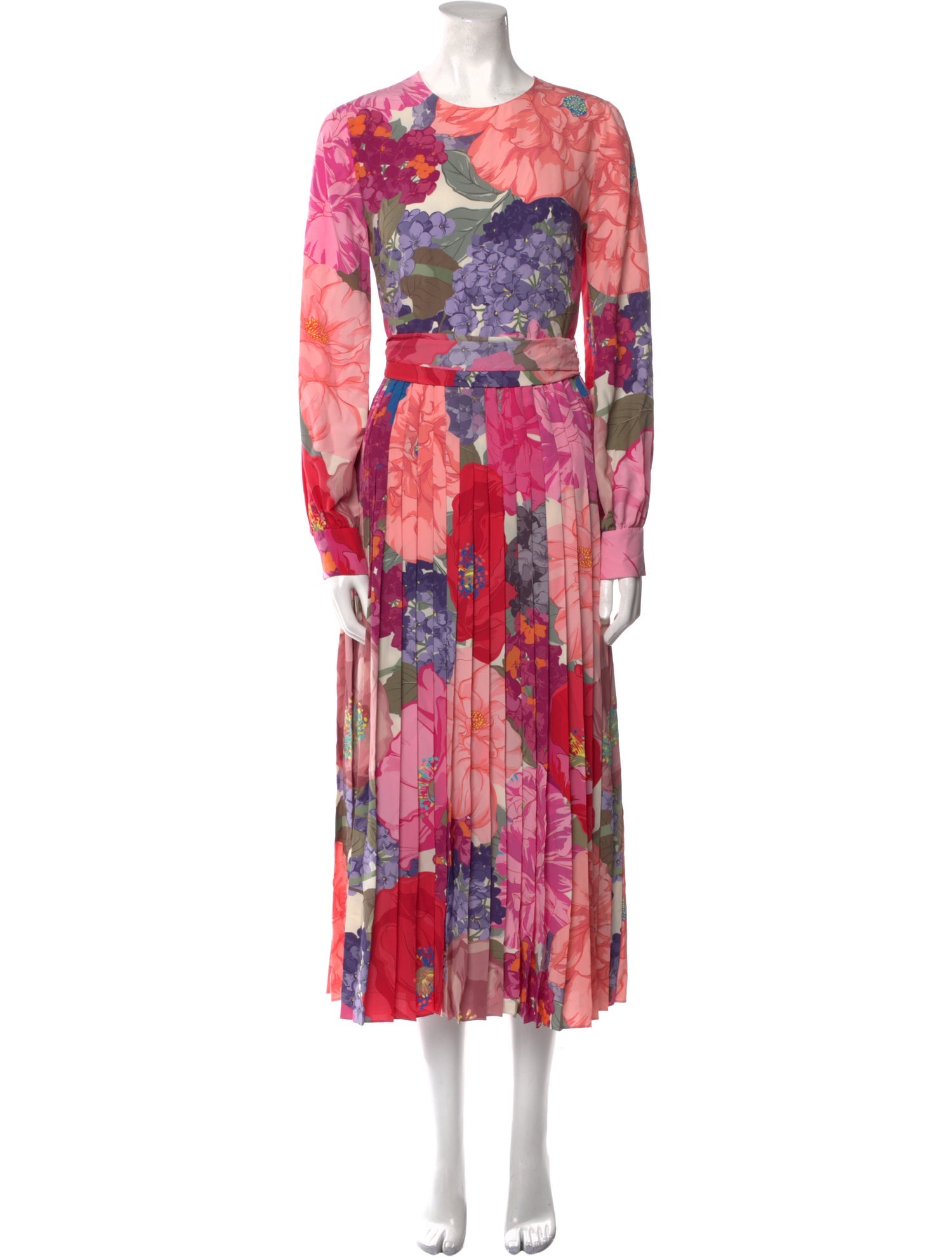 VALENTINO 26S PRINTED SILK DRESS 214