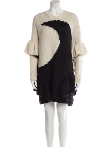 Valentino Dresses Colorblock Pattern Mini Dress S