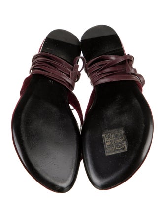 Valentino Rockstud Accents Velvet Gladiator Sandals