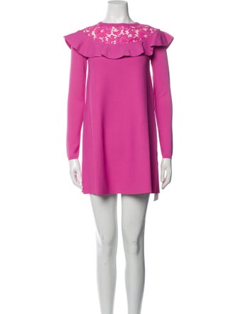 Valentino Bateau Neckline Mini Dress