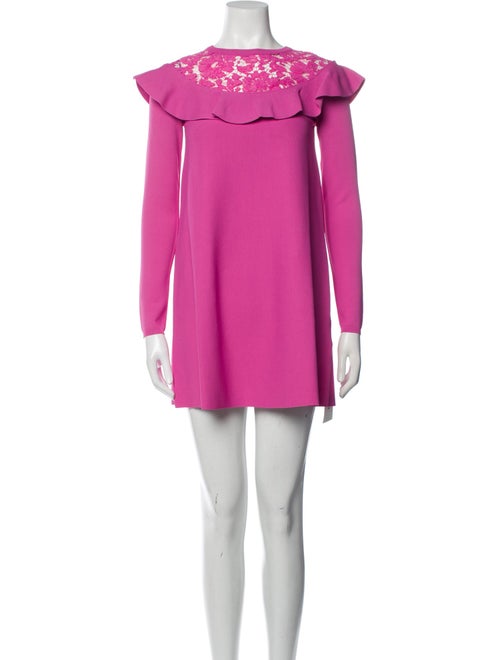 Valentino Bateau Neckline Mini Dress