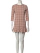 Valentino Plaid Print Mini Dress