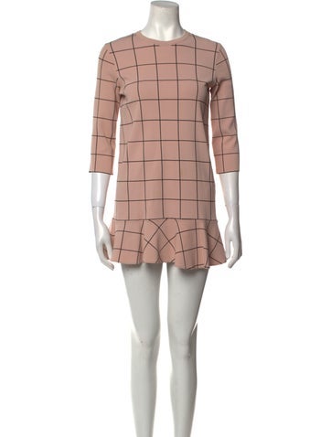 Valentino Dresses Plaid Print Mini Dress S