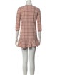 Valentino Plaid Print Mini Dress