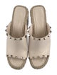 Valentino Rockstud Accents Leather Espadrilles