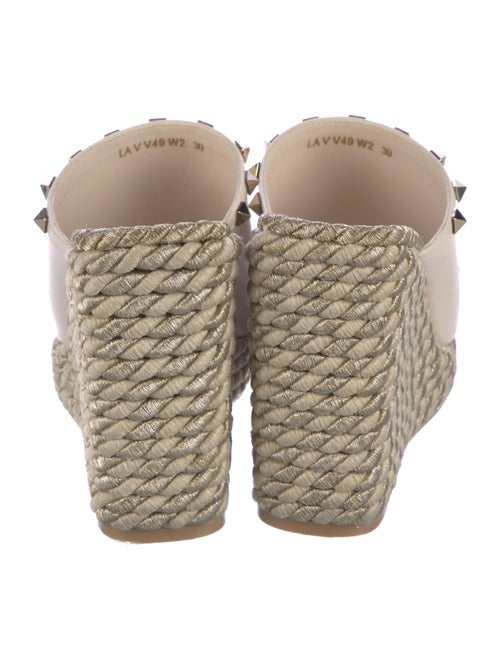 Valentino Rockstud Accents Leather Espadrilles