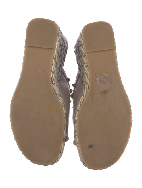 Valentino Rockstud Accents Leather Espadrilles