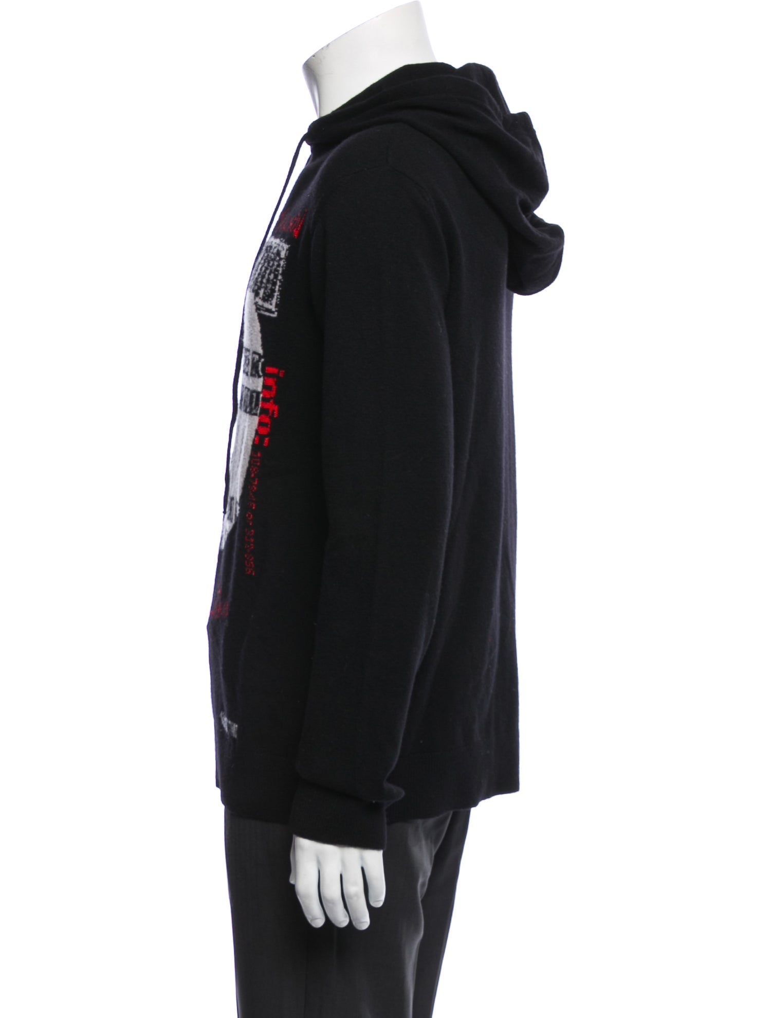 Valentino Virgin Wool Graphic Print Hoodie