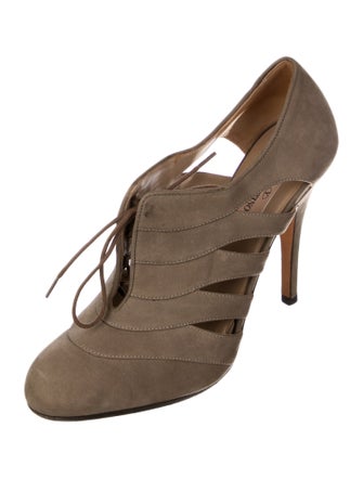 Valentino Leather Lace-Up Boots