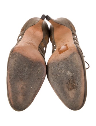 Valentino Leather Lace-Up Boots