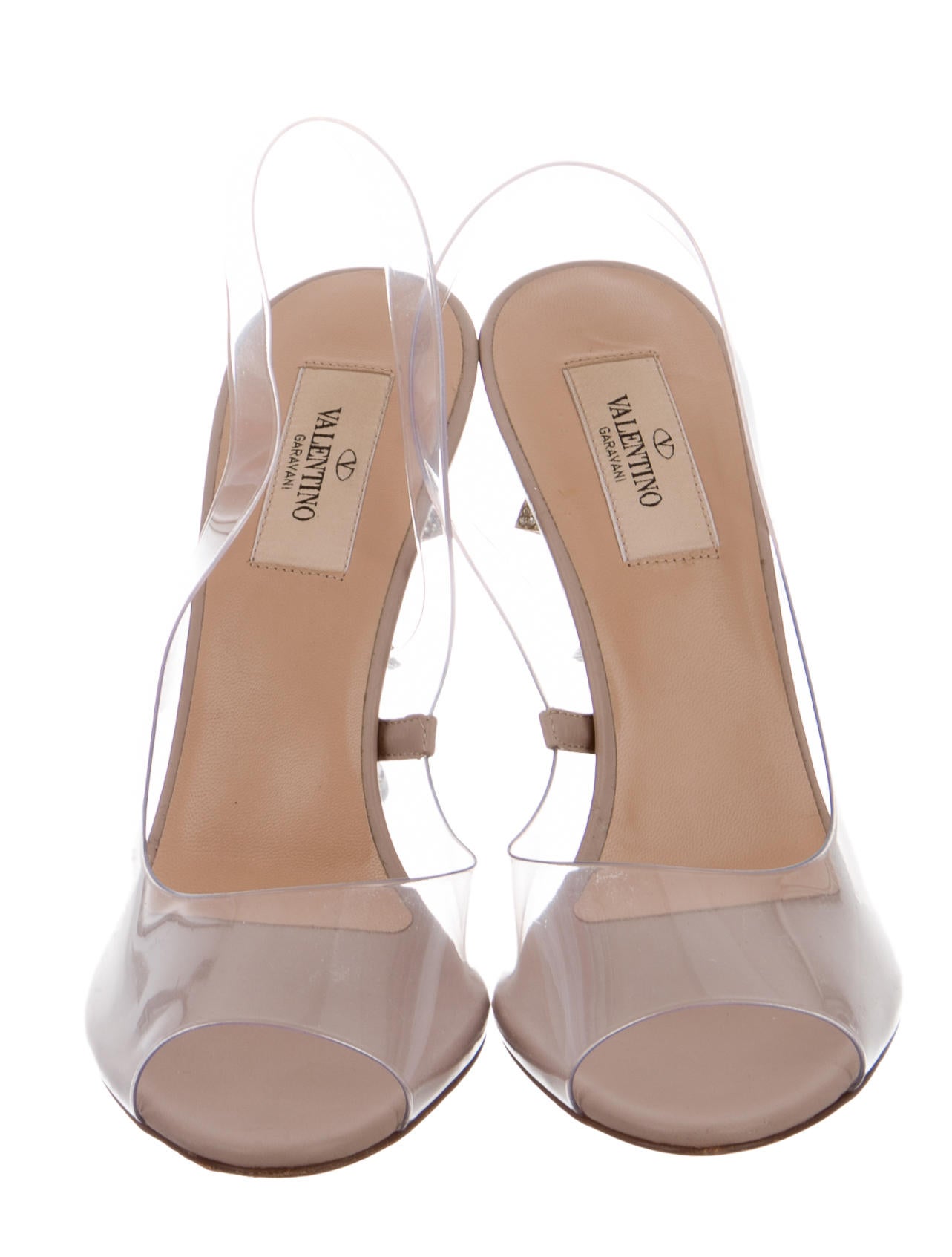 Valentino Rockstud Embellished Wedges Shoes VAL43521 The RealReal