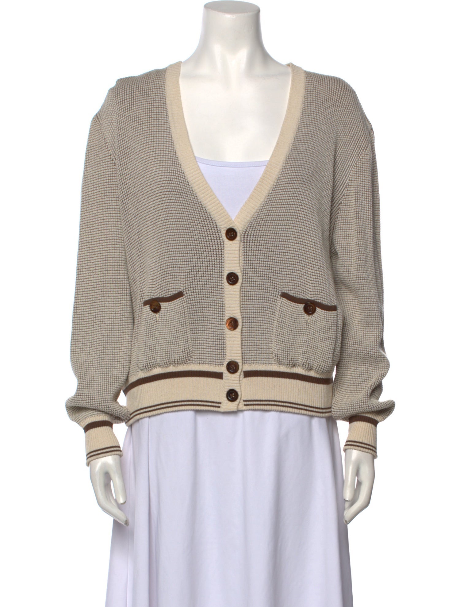 Valentino Lace-Inset Striped Silk Knit Sweater main image 0